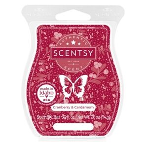 Scentsy Cranberry & Cardamom Scent Wax Melt Bar Red Cherry White Cranberry